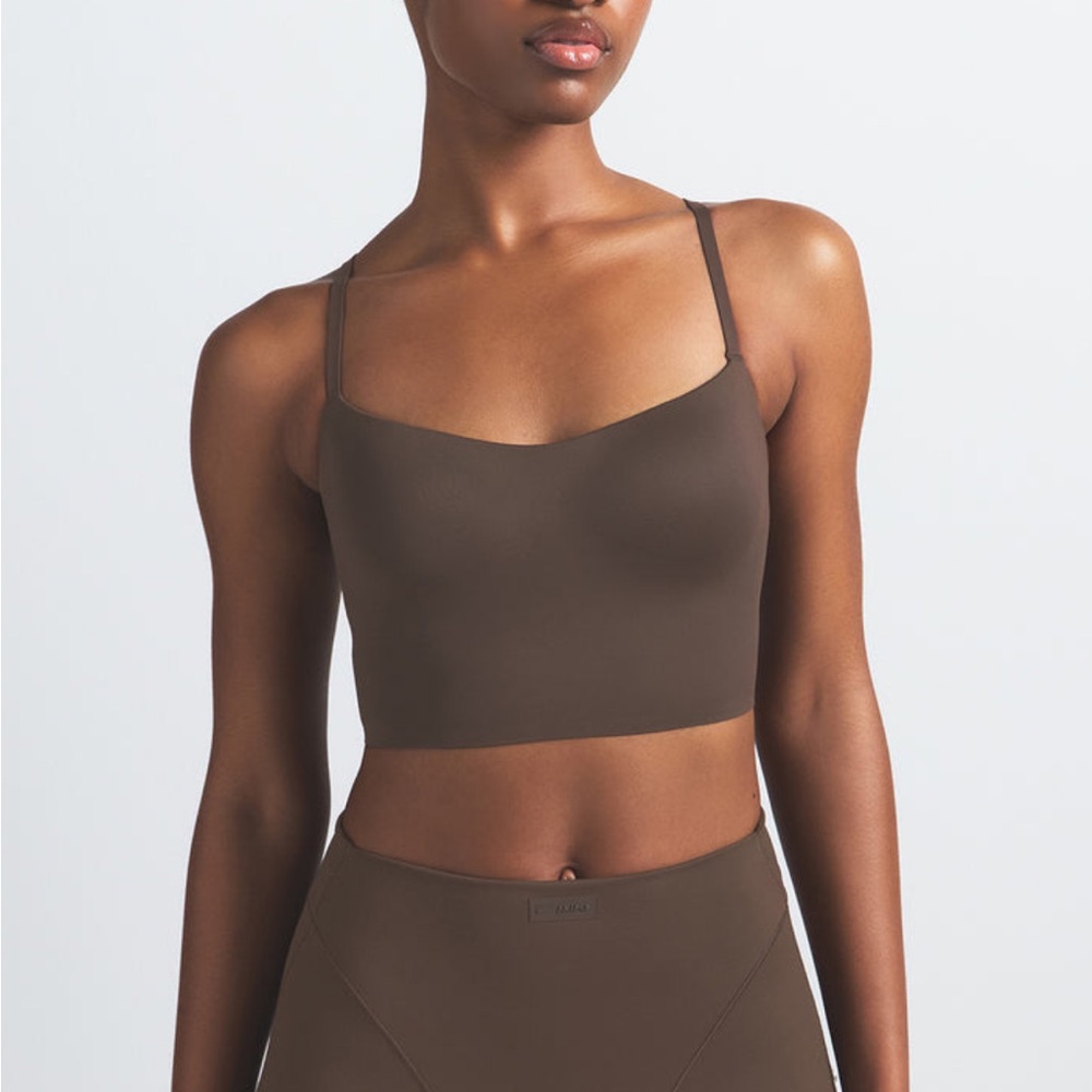 BNWOT NikeSKIMS MATTE CAMI BRA TOP in Dark Sepia (Size M-DD)